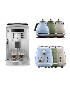 【新春福袋】De'Longhi Magnifica S 系列全自動即磨咖啡機 ECAM22.110.SB + 意式早餐復古系列電水壺 KBOV2000 + 意式早餐復古系列多士爐 CTOV2103