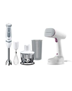 [限定套裝優惠] Braun MultiQuick 5 Vario 手提攪拌棒 MQ5235 + Braun QuickStyle 5 手提式蒸氣掛熨機 GS5011PU