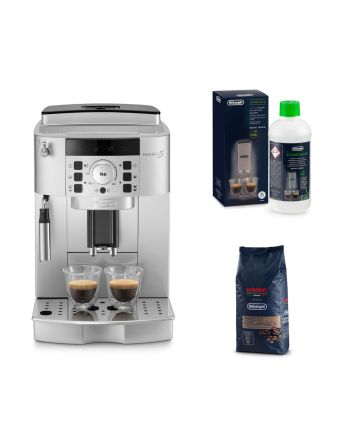 【情人節獨家套裝】De'Longhi Magnifica S 系列 全自動即磨咖啡機(ECAM22.110.SB) + EcoDecalk 500 亳升 (DLSC500) + KIMBO 咖啡豆