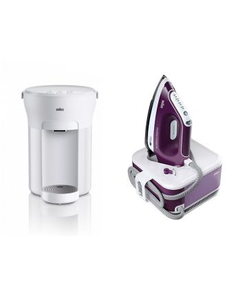 [BB展優惠套裝] Braun CareStyle Compact Pro 壓力式蒸氣熨斗 IS2577VI + Braun AquaExpress 5 即熱水機 WD5000